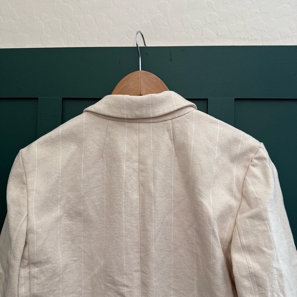 J. Crew Alfie Cream Blazer Jacket In Denim Stripe - Picture 7 of 9